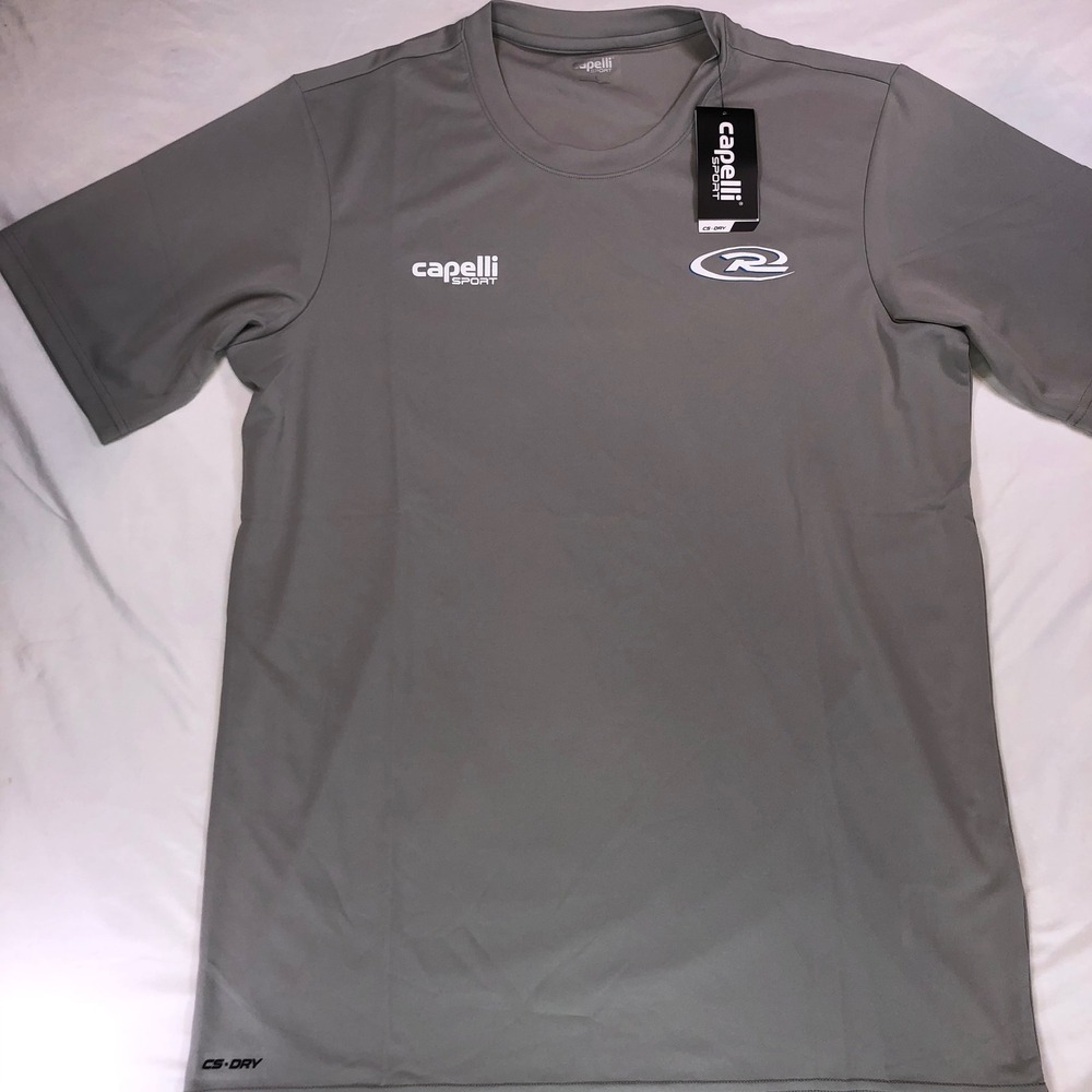 Capelli Sport Mens Rush Core Training Top Grey Short Sleeve Shirt AGA-7944RS L
